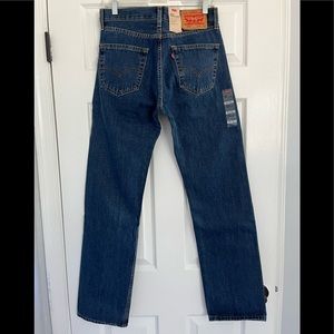 NEW Levi’s 505 Regular Straight Leg Men’s Dark Wash Jeans, Size 29 x 32